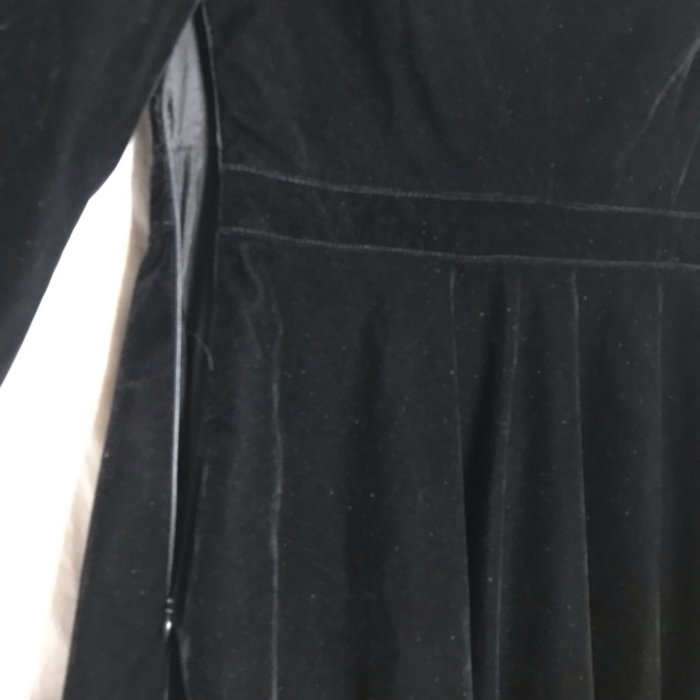 Classic Black Long-Sleeve Fit & Flare Dress - Picture 9 of 15